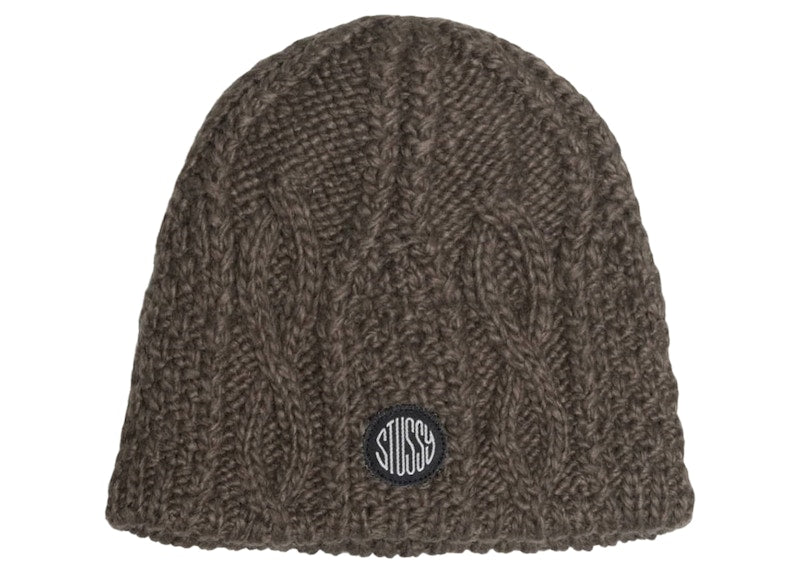Stussy Cable Knit Skullcap Brown