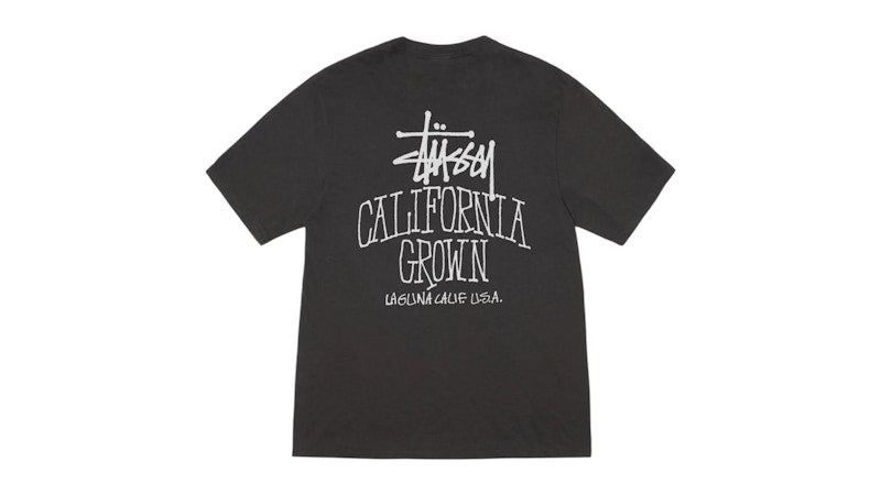 Stussy Cali Grown Pigment Dyed Tee Faded Black