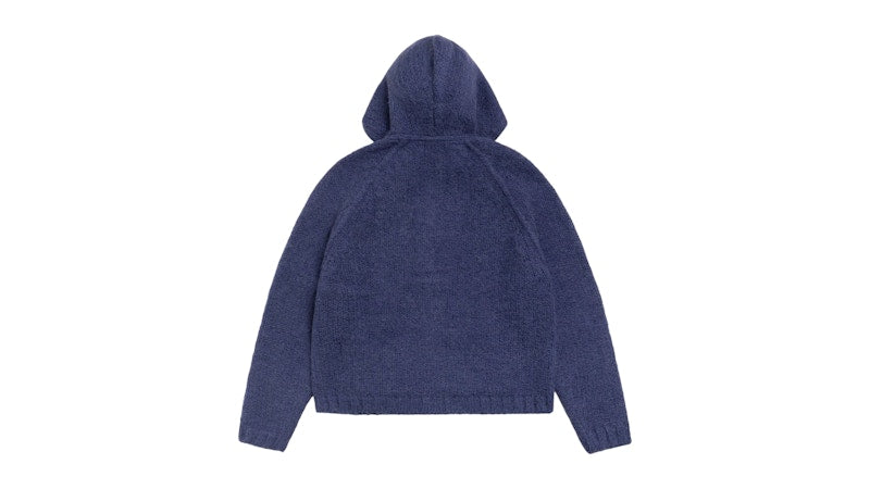 Stussy Chunky Knit Zip Hoodie (FW25) Blue