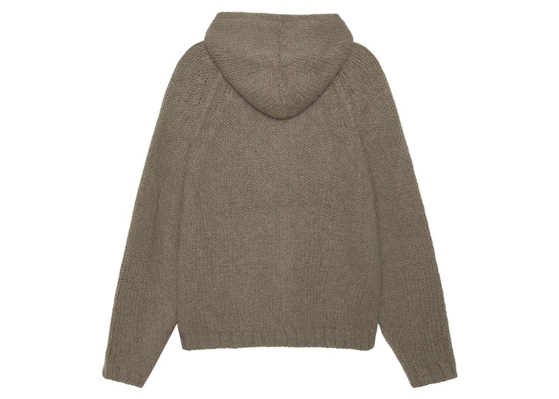 Stussy Chunky Knit Zip Hoodie Fossil