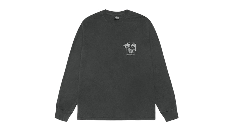 Stussy Classic Gear L/S Pigment Dyed Tee Black