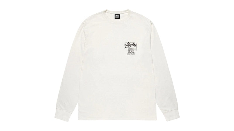 Stussy Classic Gear L/S Pigment Dyed Tee Natural