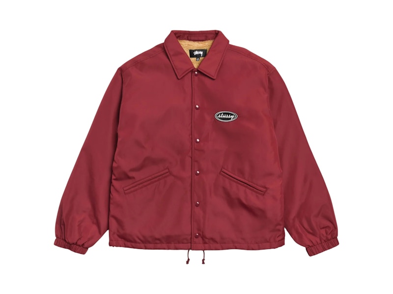 Stussy Coaches Jacket Burgundy