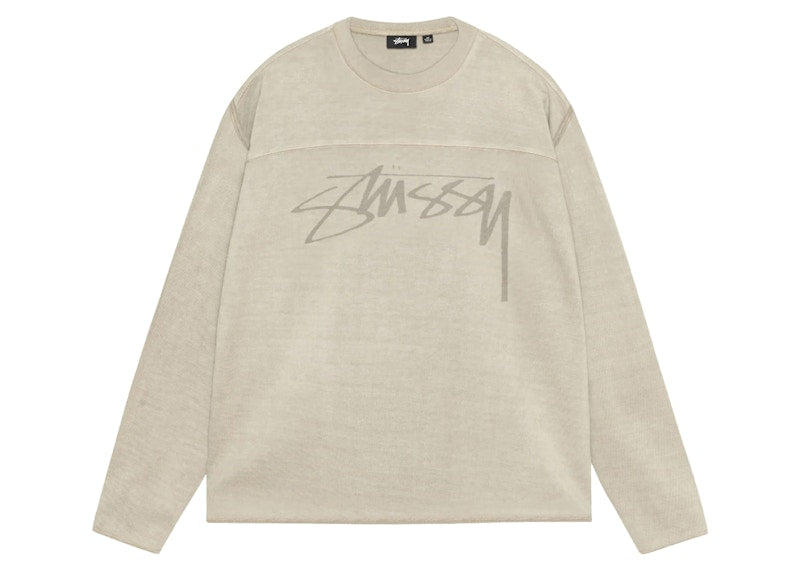 Stussy Cotton Football Pigment Dyed Crew Sand