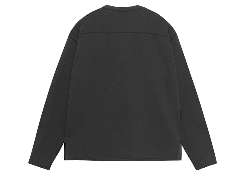Stussy Cotton Football Pigment Dyed Crew Washed Black