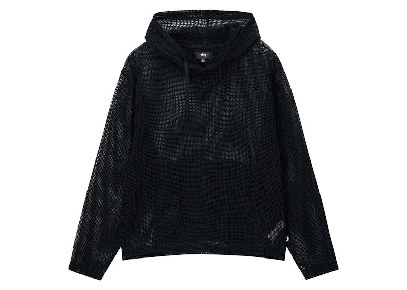 Stussy Cotton Mesh Hoodie Black
