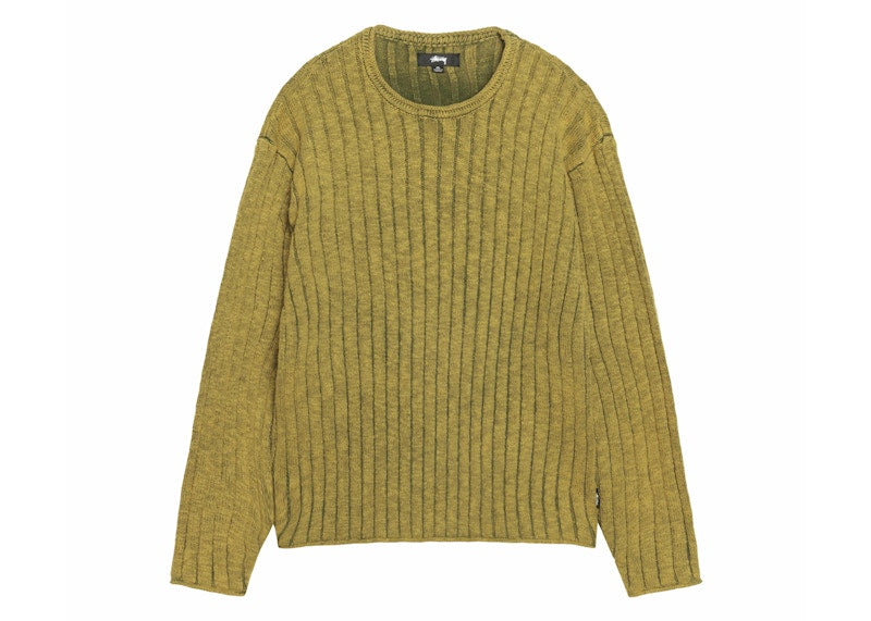 Stussy Cotton Slub Rib Crew Green
