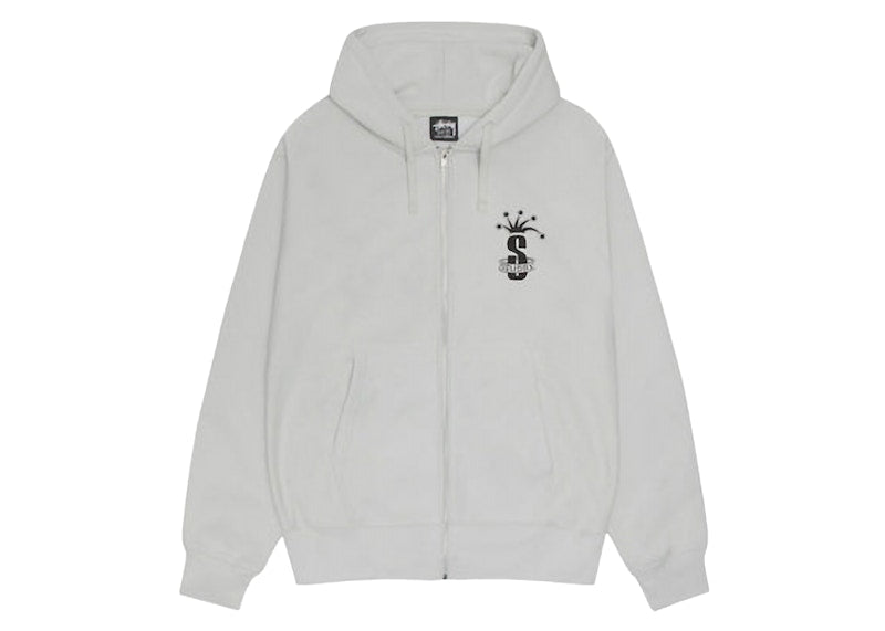 Stussy Crown Band Zip Hoodie Fog