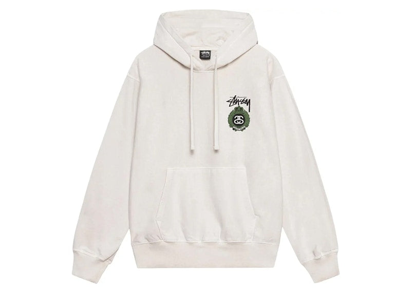Stussy Crown Wreath Pigment Dyed Hoodie Natural