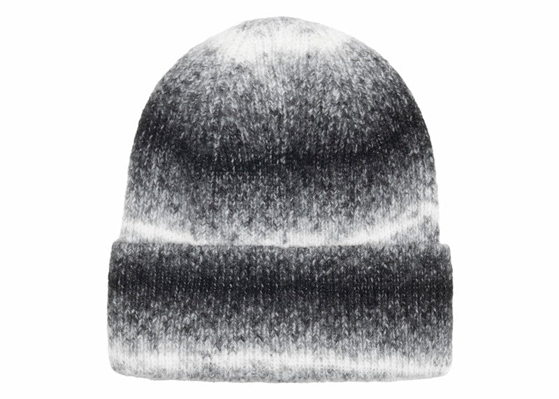Stussy Cuff Stripe Knit Beanie Black