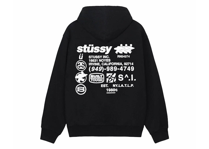 Stussy DNA Zip Hoodie Black