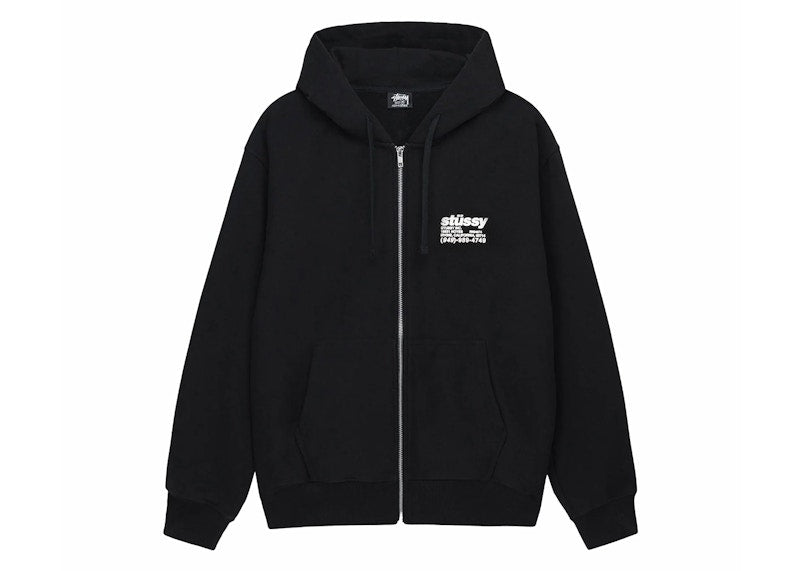 Stussy DNA Zip Hoodie Black