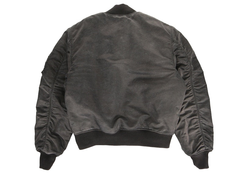 Stussy Dyed Nylon Bomber Jacket Charcoal
