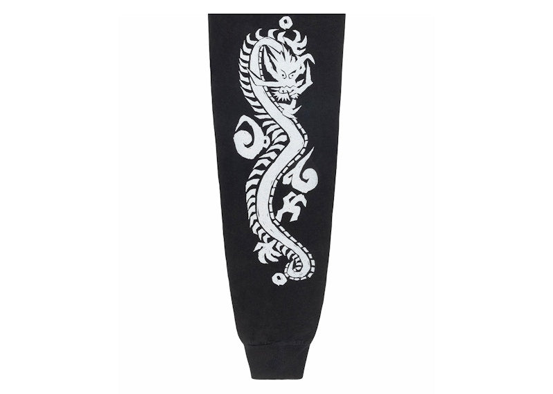 Stussy Dragons Pigment Dyed L/S Tee Black