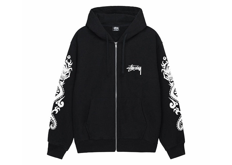 Stussy Dragons Zip Hoodie Black