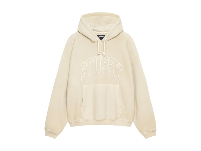 Stussy Embroidered Relaxed Hoodie Sand