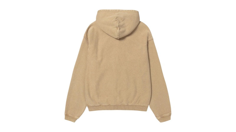 Stussy Faded Graphic Zip Hoodie Washed Beige