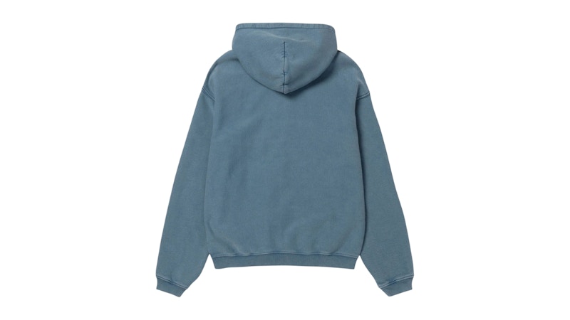 Stussy Faded Graphic Zip Hoodie Washed Navy