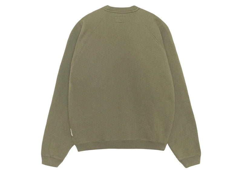 Stussy Fleece Raglan Crew Olive