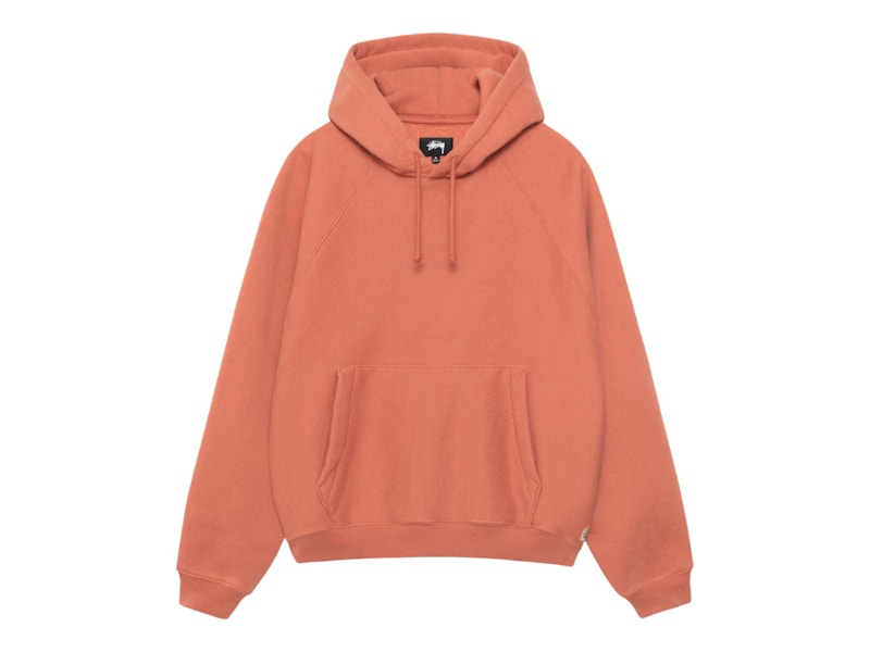 Stussy Fleece Raglan Hoodie Brick