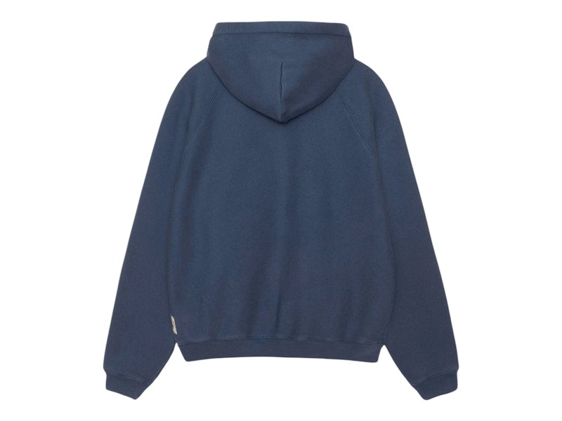 Stussy Fleece Raglan Zip Hoodie Navy