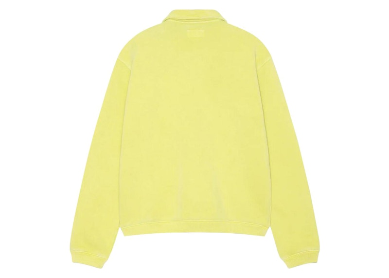 Stussy Fleece Zip Mock Hoodie Lime