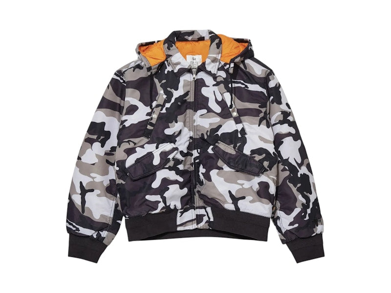 Stussy Flight Bomber Jacket Snow Camo