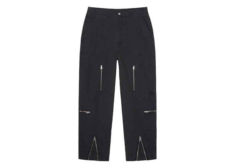 Stussy Flight Ripstop Pigment Dyed Pant Black