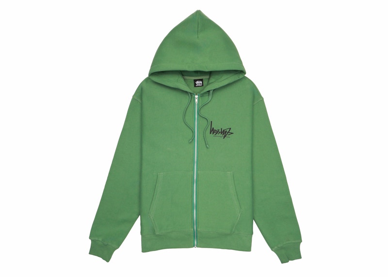 Stussy Flipped Zip Hoodie Green