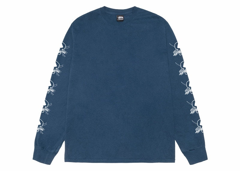 Stussy Foils L/S Pigment Dyed Tee Navy