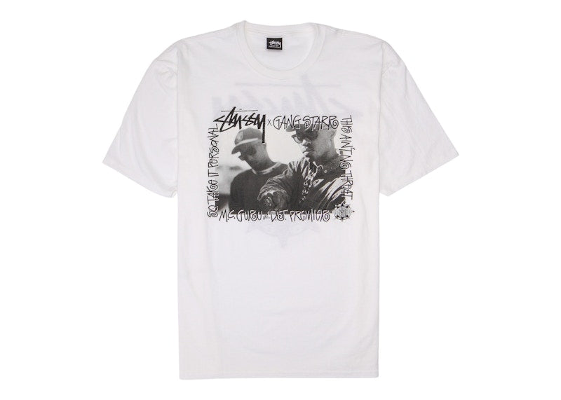 Stussy Gang Starr Take It Personal Tee White