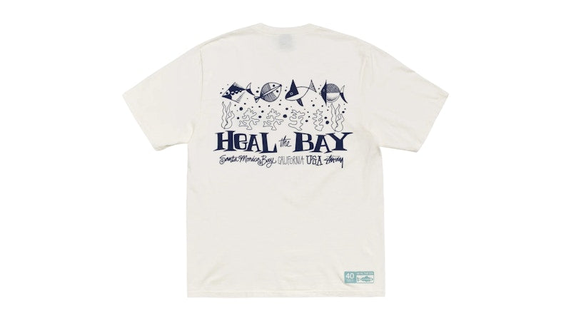 Stussy Heal The Bay 40 Pigment Dyed Tee Natural