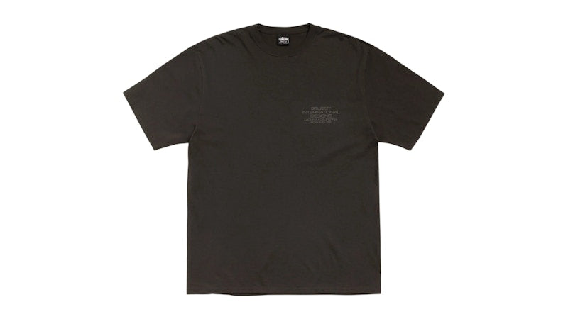 Stussy International Design Pigment Dyed Tee Faded Black