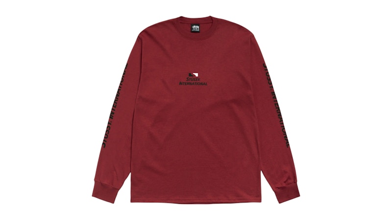 Stussy International L/S Tee Wine