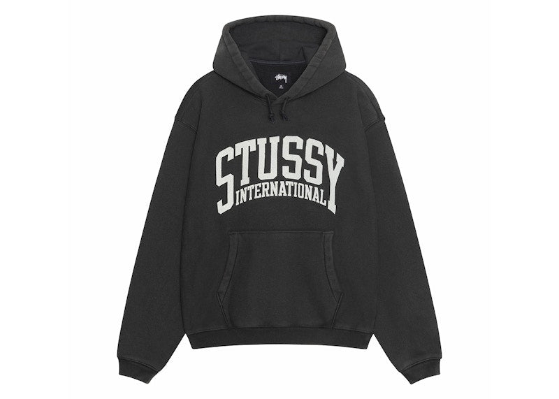 Stussy International Relaxed Hoodie Washed Black
