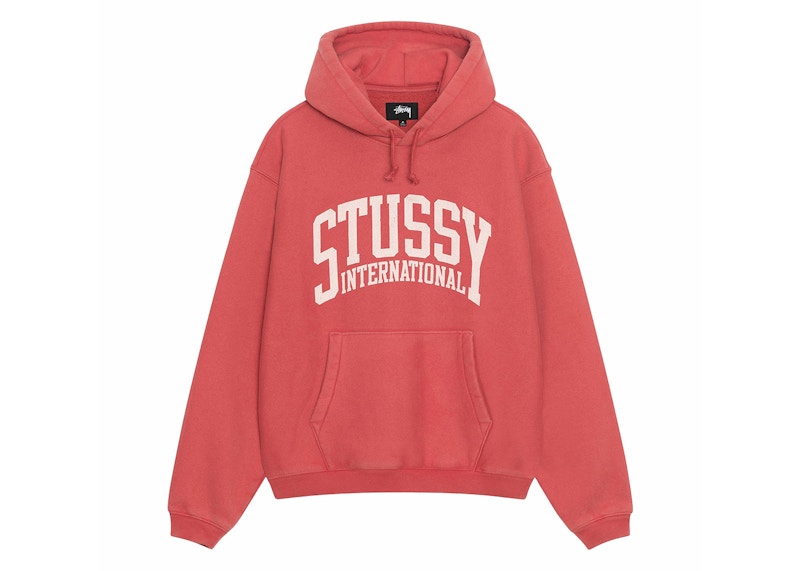 Stussy International Relaxed Hoodie Washed Red