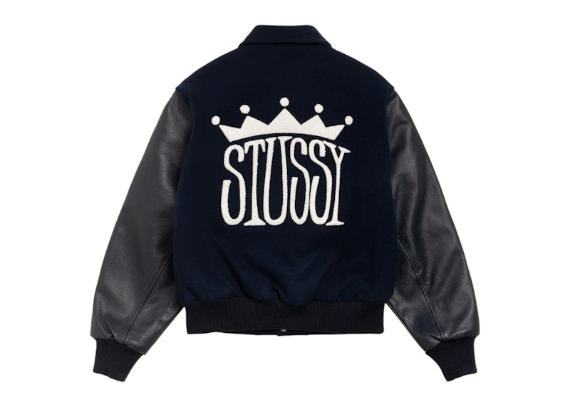 Stussy King Varsity Jacket Navy