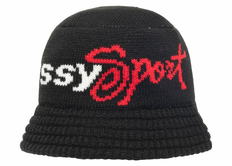 Stussy Knit Sport Bucket Hat Black