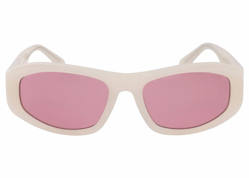 Stussy Landon Sunglasses Cream/Pink Lens