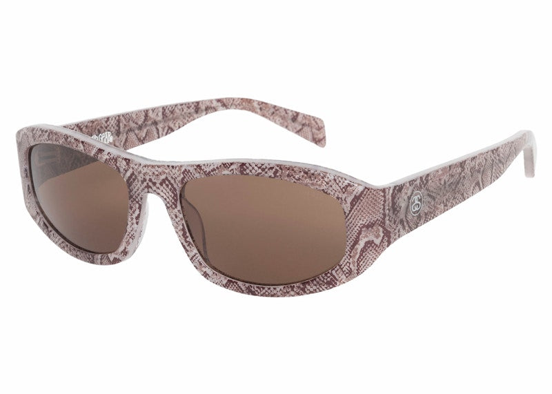 Stussy Landon Sunglasses Snake Skin/Brown Lens