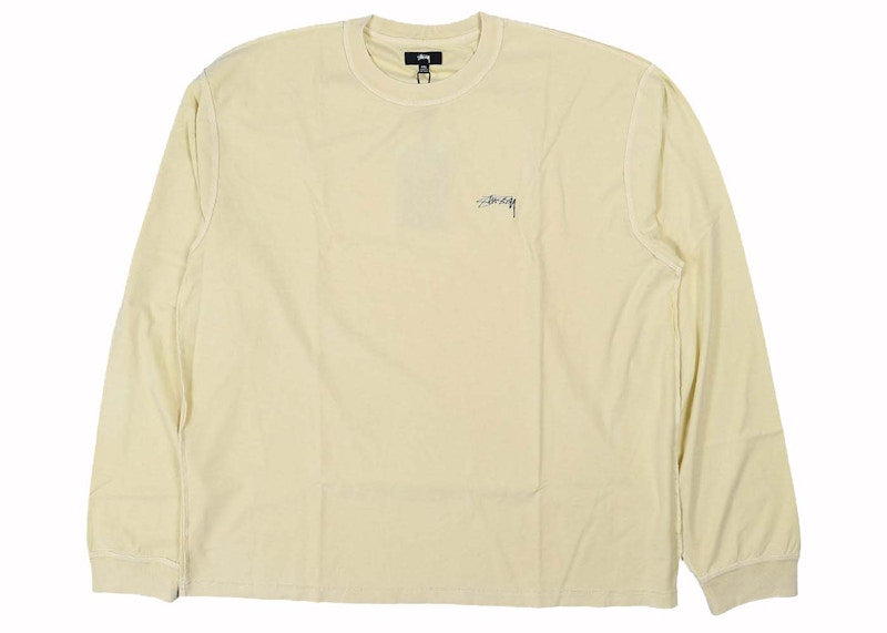 Stussy Lazy Long Sleeve T-shirt Pale Yellow