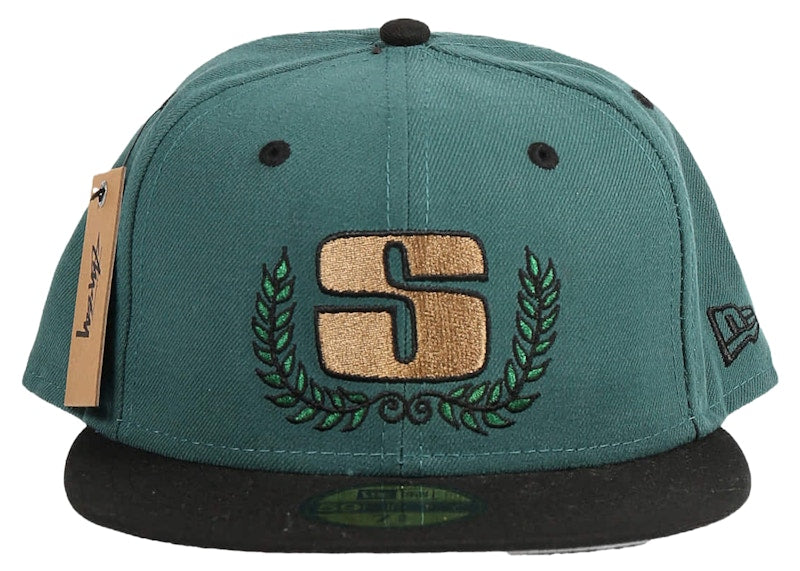 Stussy x New Era Leafs 59Fifty Fitted Cap Dark Green