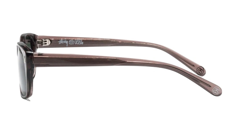 Stussy Michael Sunglasses Transparent Taupe/Green Lens