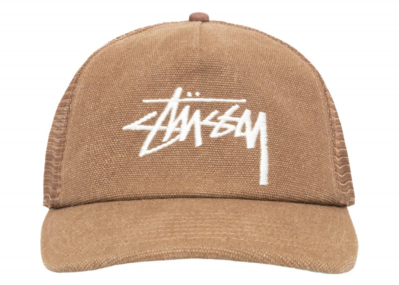 Stussy Mid Depth Big Stock Mesh Snapback Brown