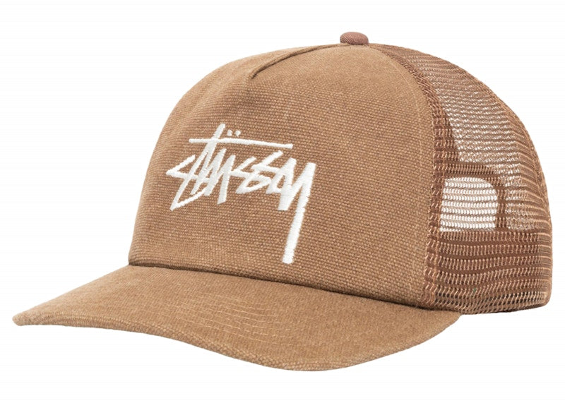 Stussy Mid Depth Big Stock Mesh Snapback Brown