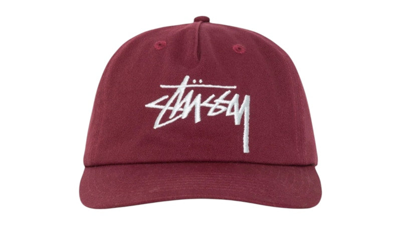 Stussy Mid-Depth Big Stock Snapback (SS25) Plum