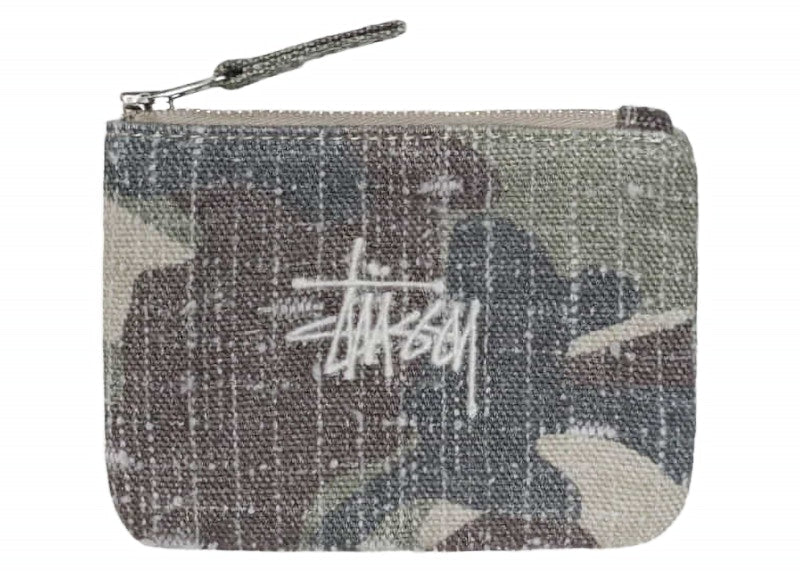 Stussy Needle Punch Coin Pouch Camo
