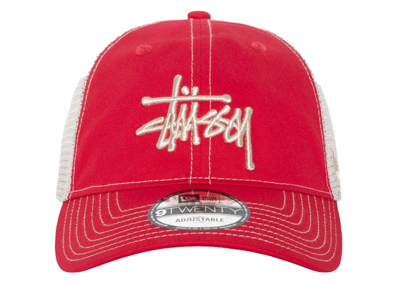 Stussy New Era 9Twenty Basic Trucker Scarlet