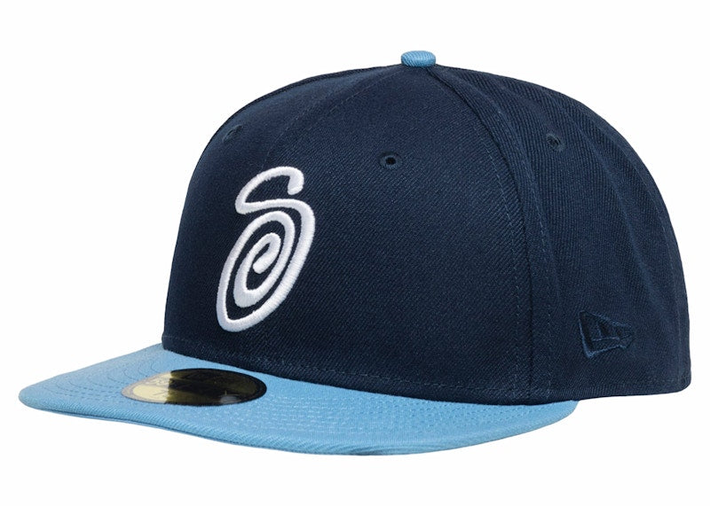 Stussy New Era Swirly S 59Fifty Fitted Cap Ocean/Sky Blue