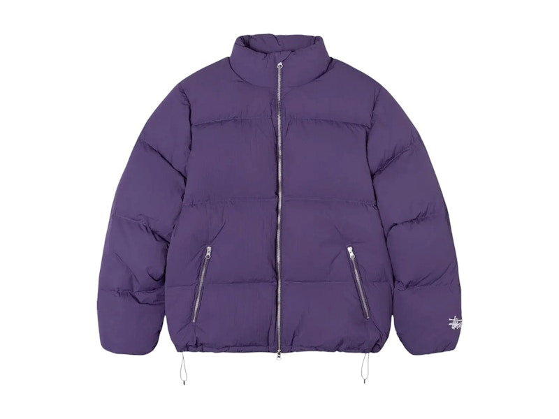 Stussy Nylon Down Puffer Jacket Purple